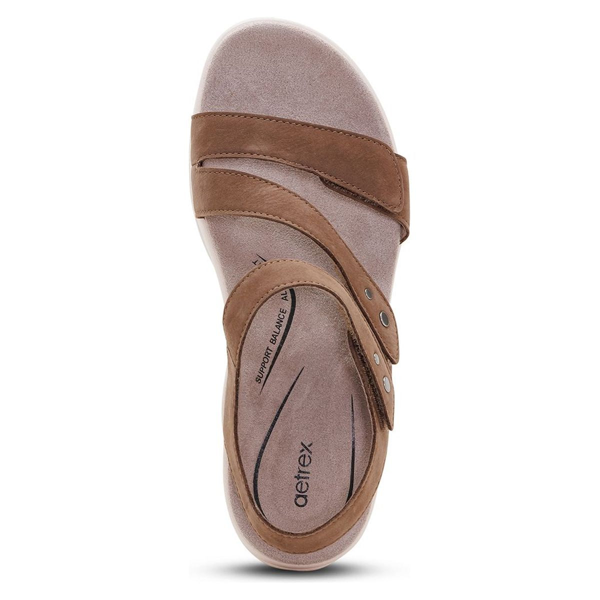 Aetrex Savannah Women's Quarter Strap Sandal – Taupe