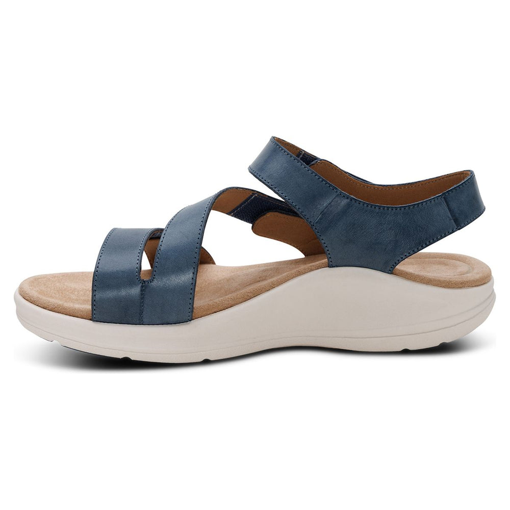 Aetrex Savannah Women's Quarter Strap Sandal – Hazy Blue