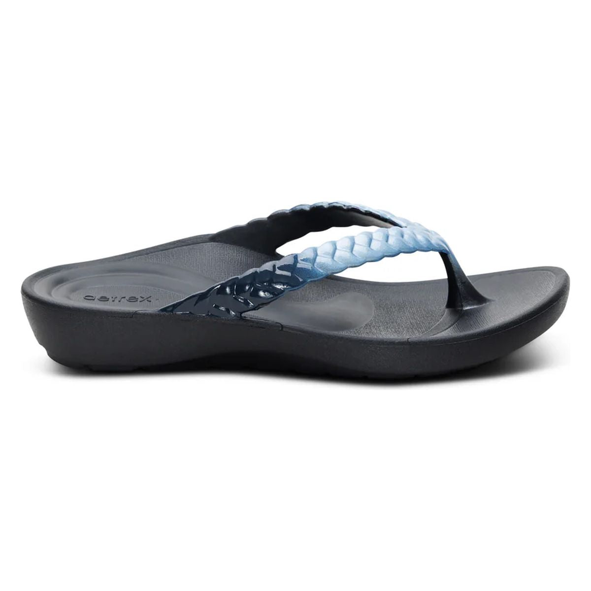 Aetrex Vicki Women's Braided Thong Sandal – Blue