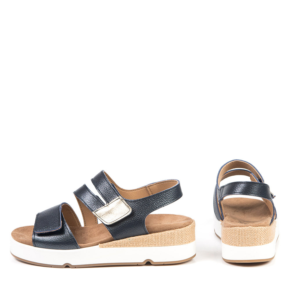Anzia 11427 Women's Wedge Sandals in Navy