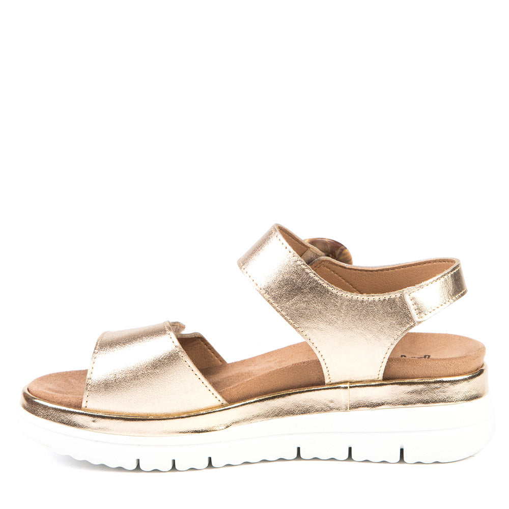 Anzia 12237 Women's Wedge Sandals in Platino
