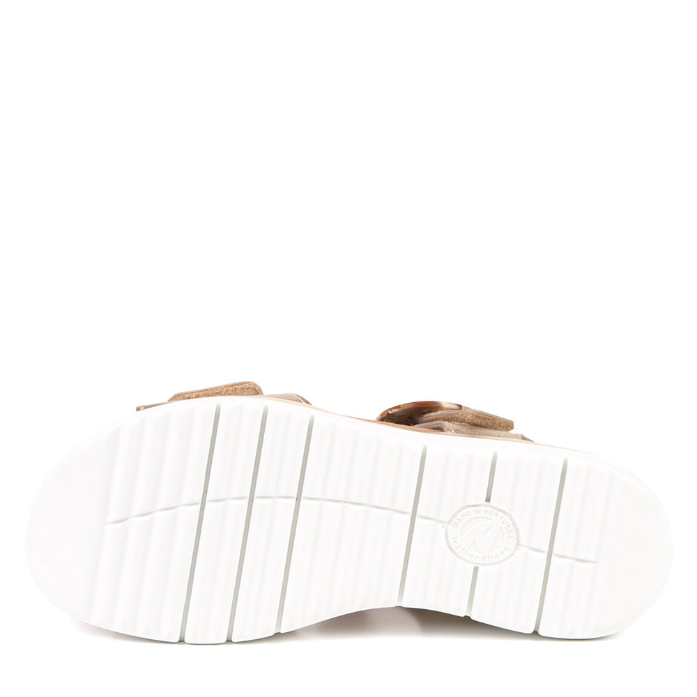 Anzia 12237 Women's Wedge Sandals in Platino