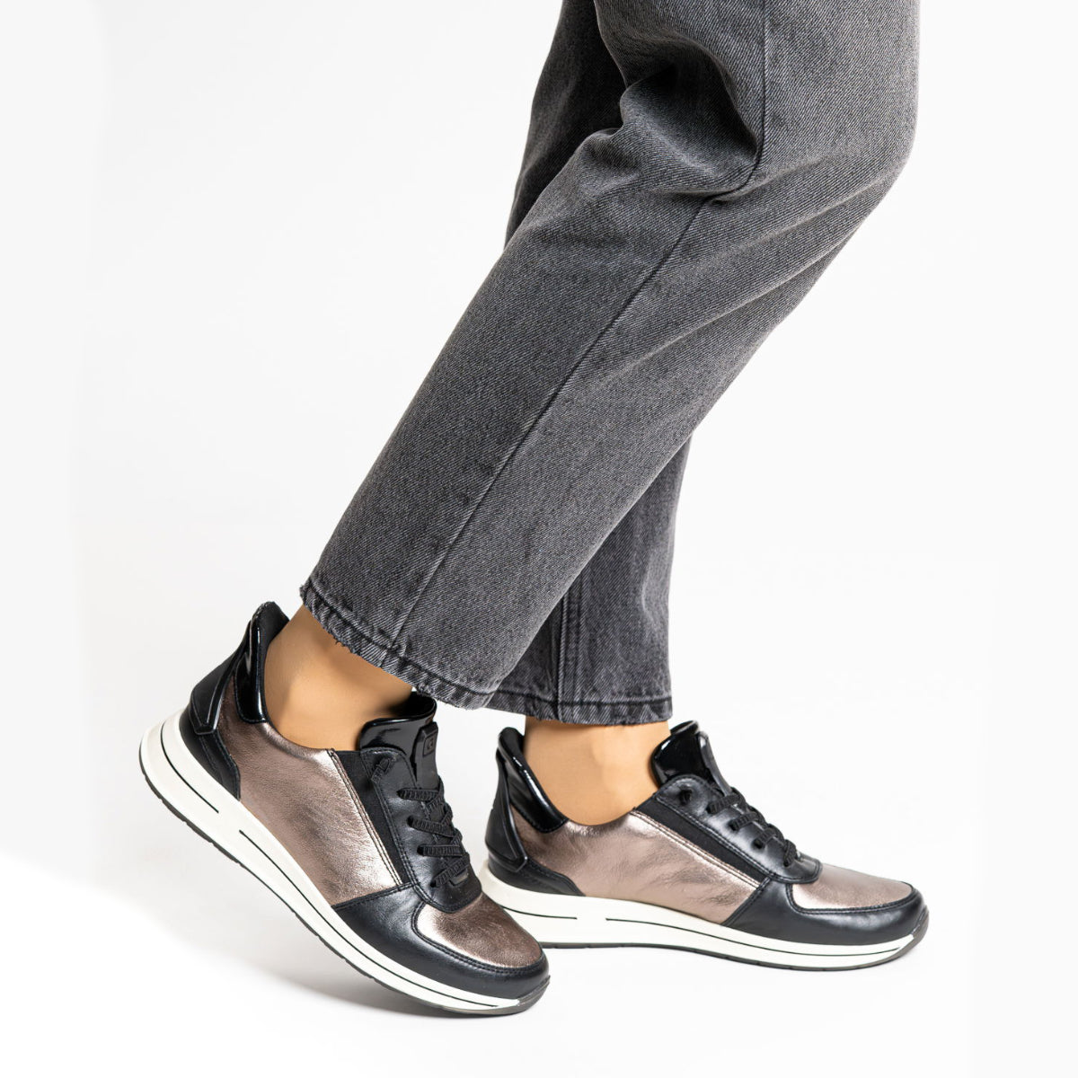 Ara Ovation Women's Lace Sneaker in Black