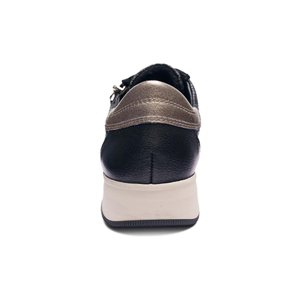 Ara Rei-Low Women's Zip Sneaker in Black Silver