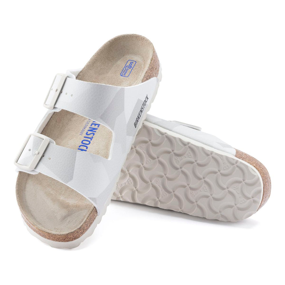 Birkenstock Arizona Women's Soft Footbed Birko-Flor in Desert Soil Camo Snow