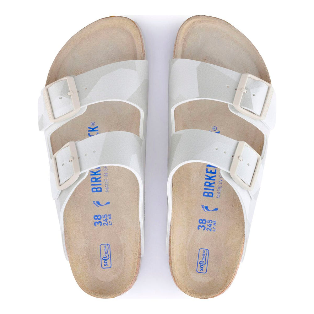 Birkenstock Arizona Women's Soft Footbed Birko-Flor in Desert Soil Camo Snow