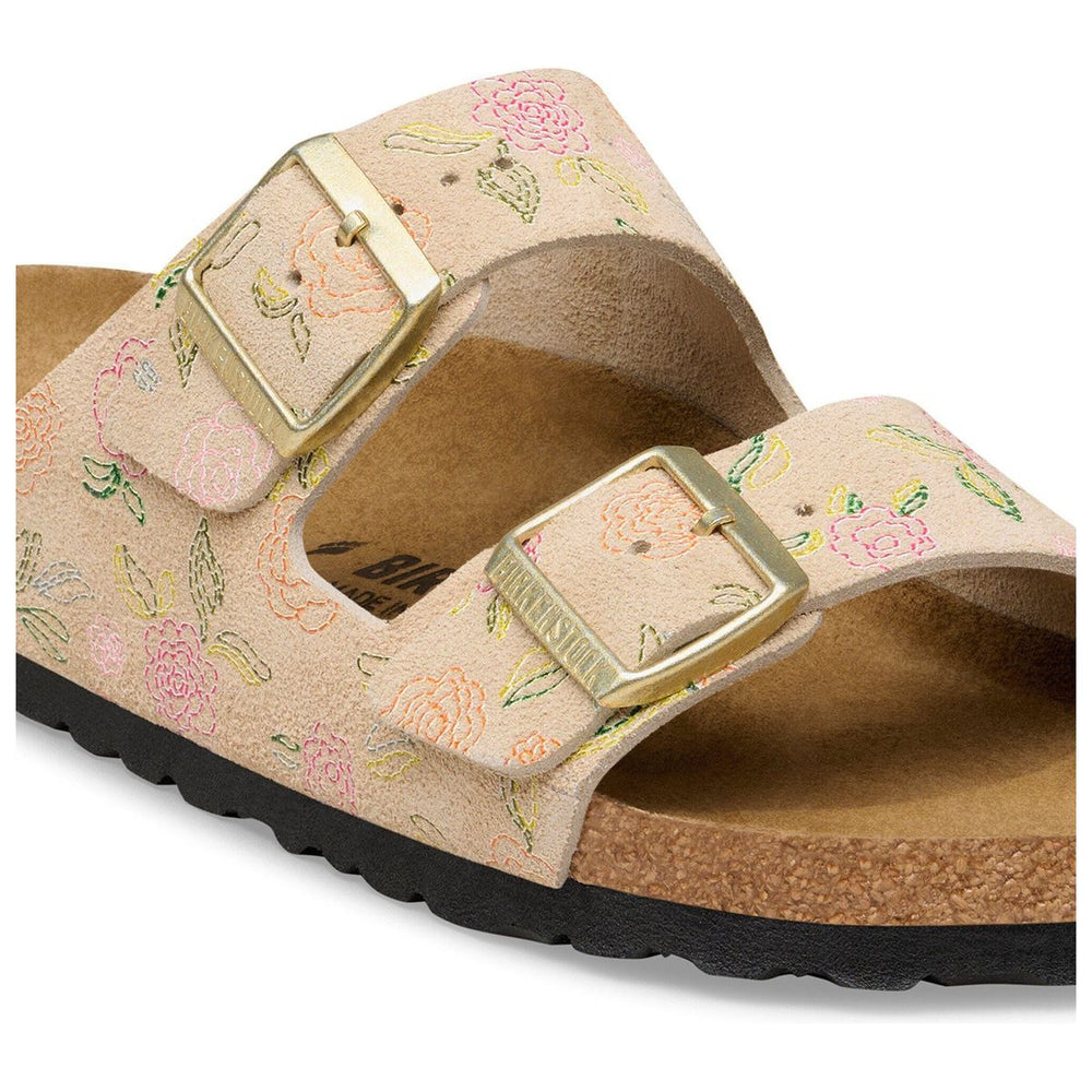 Birkenstock Arizona Suede Leather — Sandcastle Flower Print