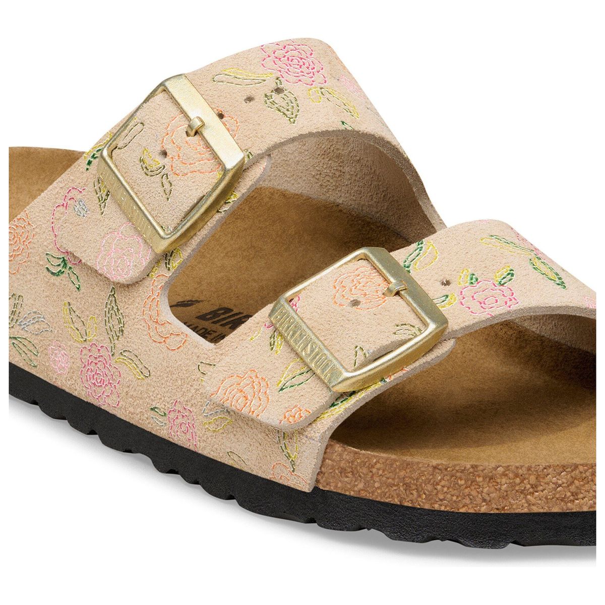 Birkenstock Arizona Suede Leather — Sandcastle Flower Print