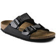  Birkenstock Arizona Birko-Flor in Black Patent for women. Regular Fitting. 