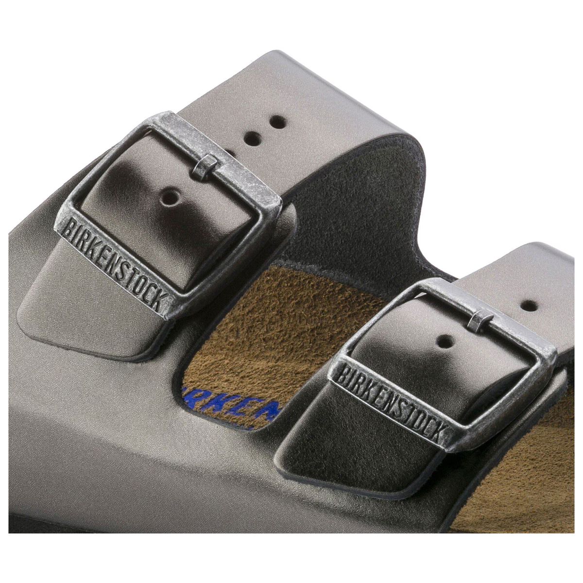 Birkenstock Arizona Women's Soft Footbed in Metallic Anthracite