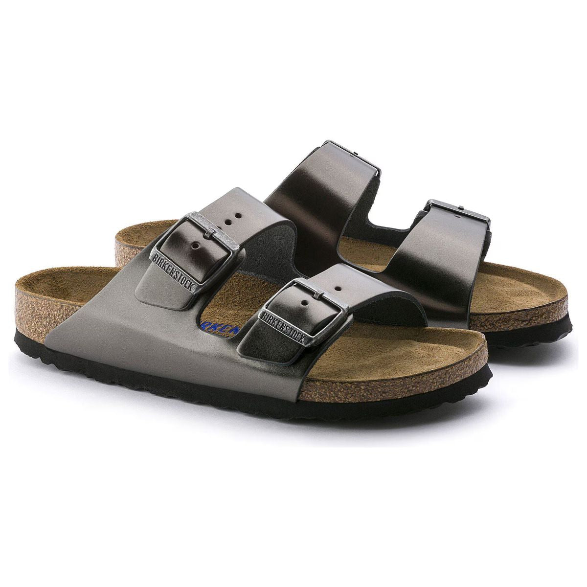 Birkenstock Arizona Women's Soft Footbed in Metallic Anthracite