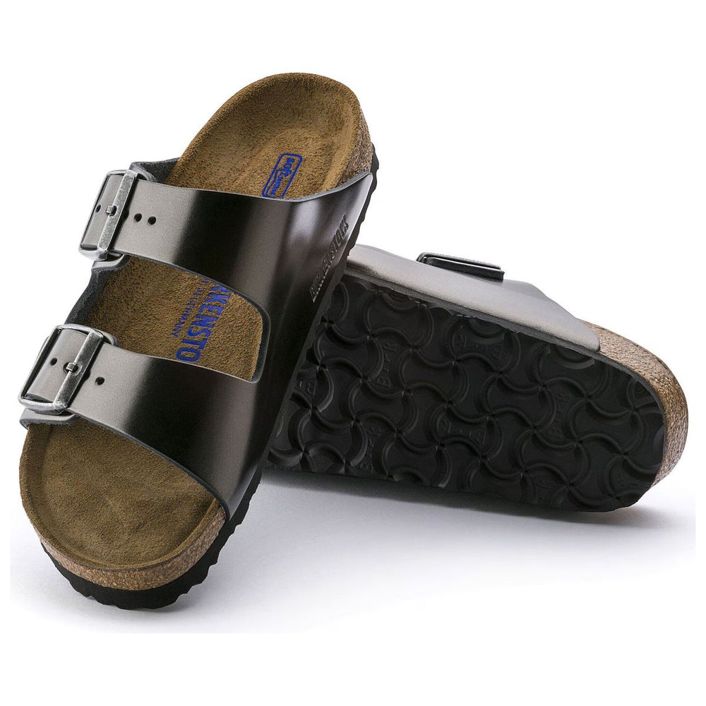 Birkenstock Arizona Women's Soft Footbed in Metallic Anthracite