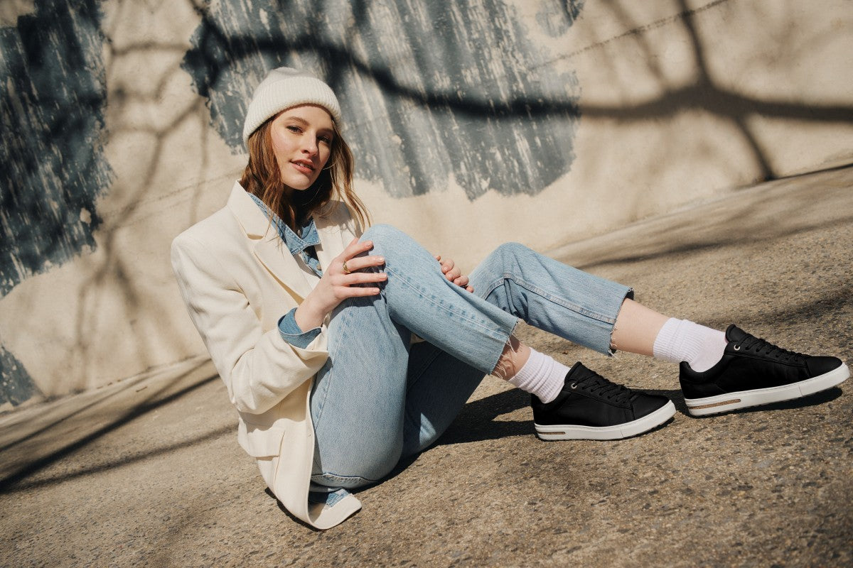 Birkenstock Bend Leather Lace-Up Sneaker — Black (Unisex)