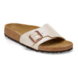 Birkenstock Catalina adjustable slide sandal beautifully finished in Pearl (Style # 1026631). Perfect for all day walking.