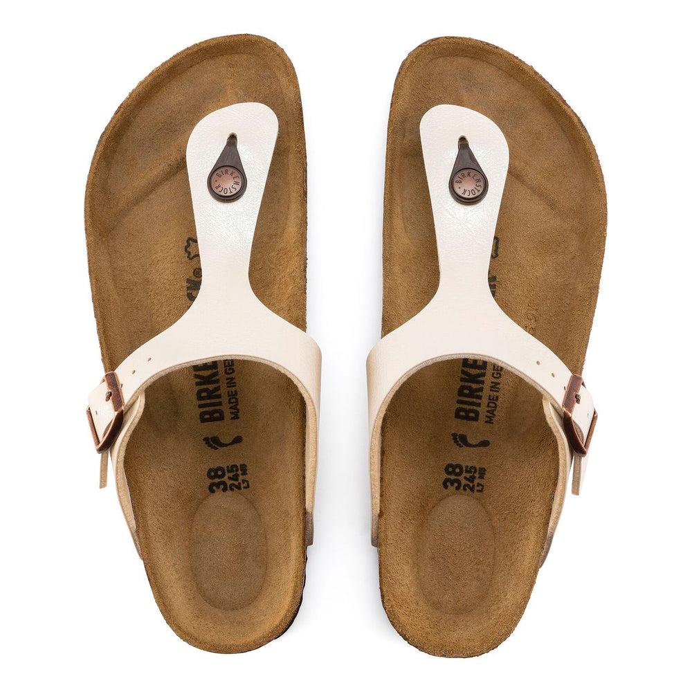 Birkenstock Gizeh Birko-Flor in Pearl White