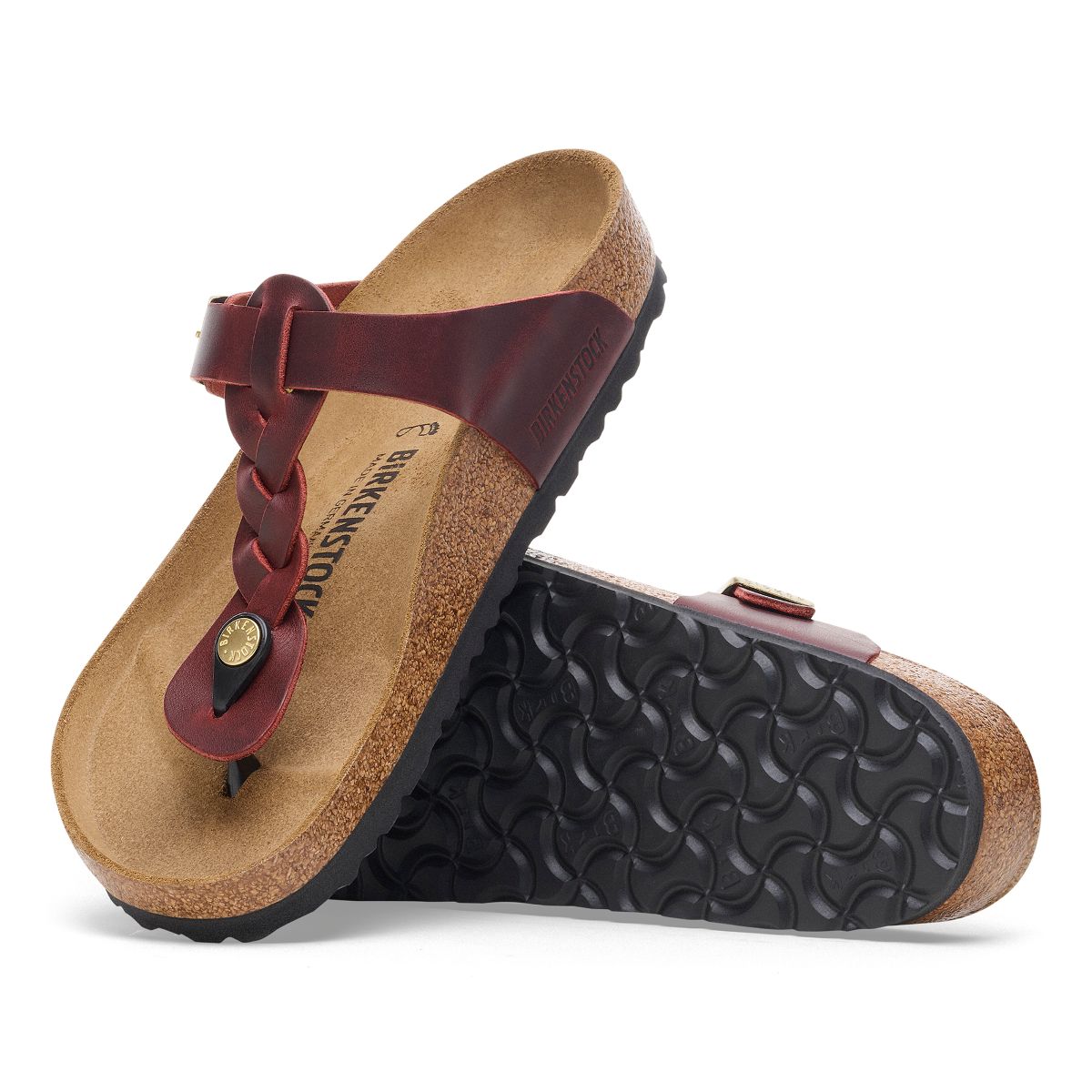 Birkenstock Gizeh Braided Oiled Leather – Zinfandel