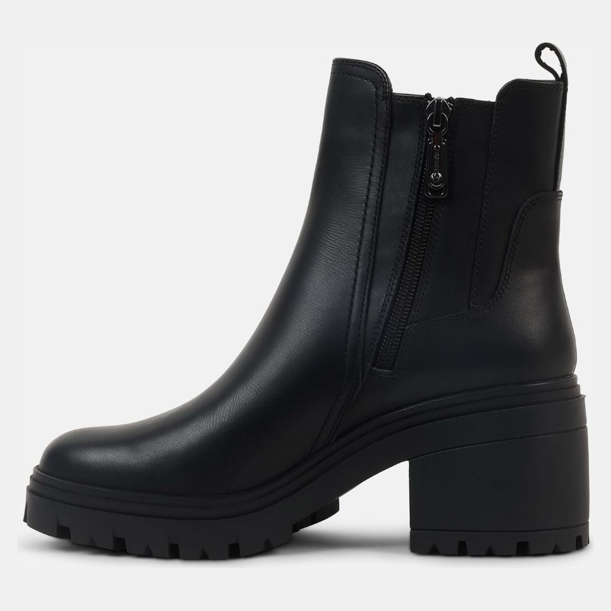 Blondo Floretta Women's Leather Zip Ankle Boots - Black