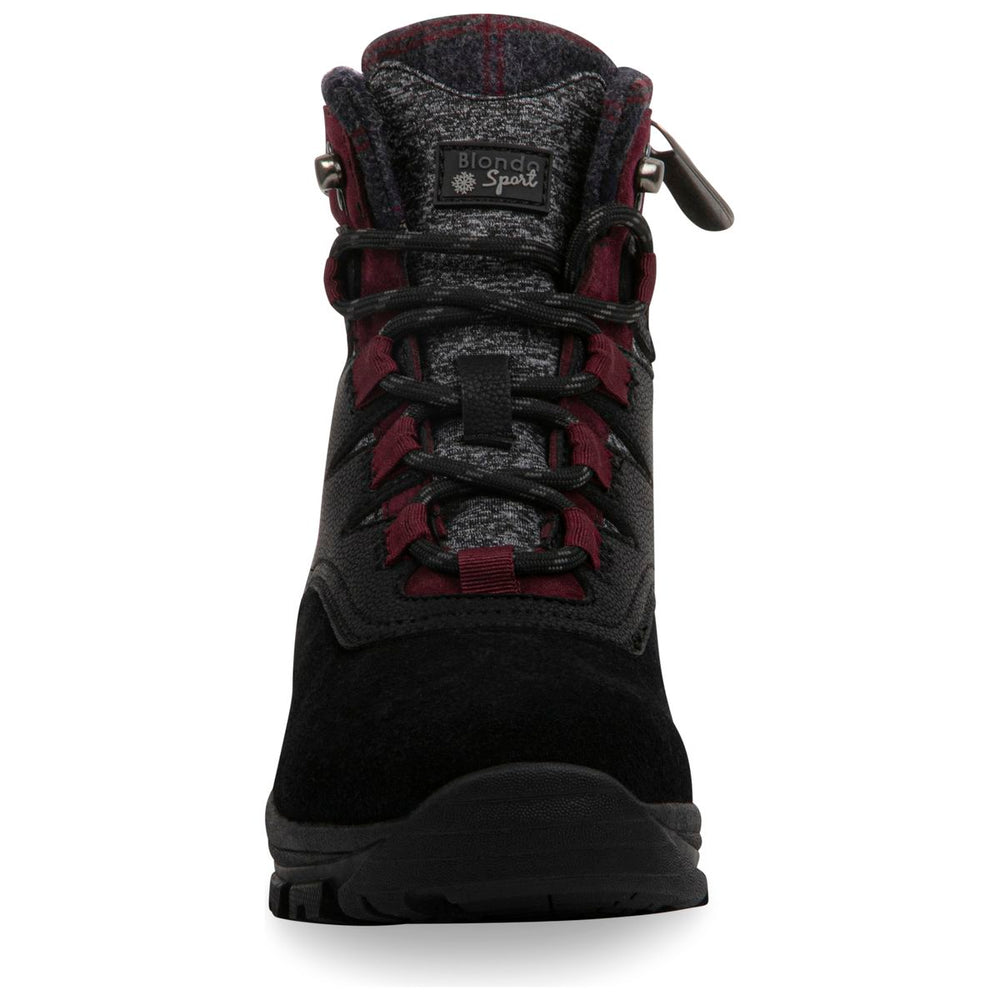 Blondo Maxine Women's Waterproof Winter Boot in Black Burgundy