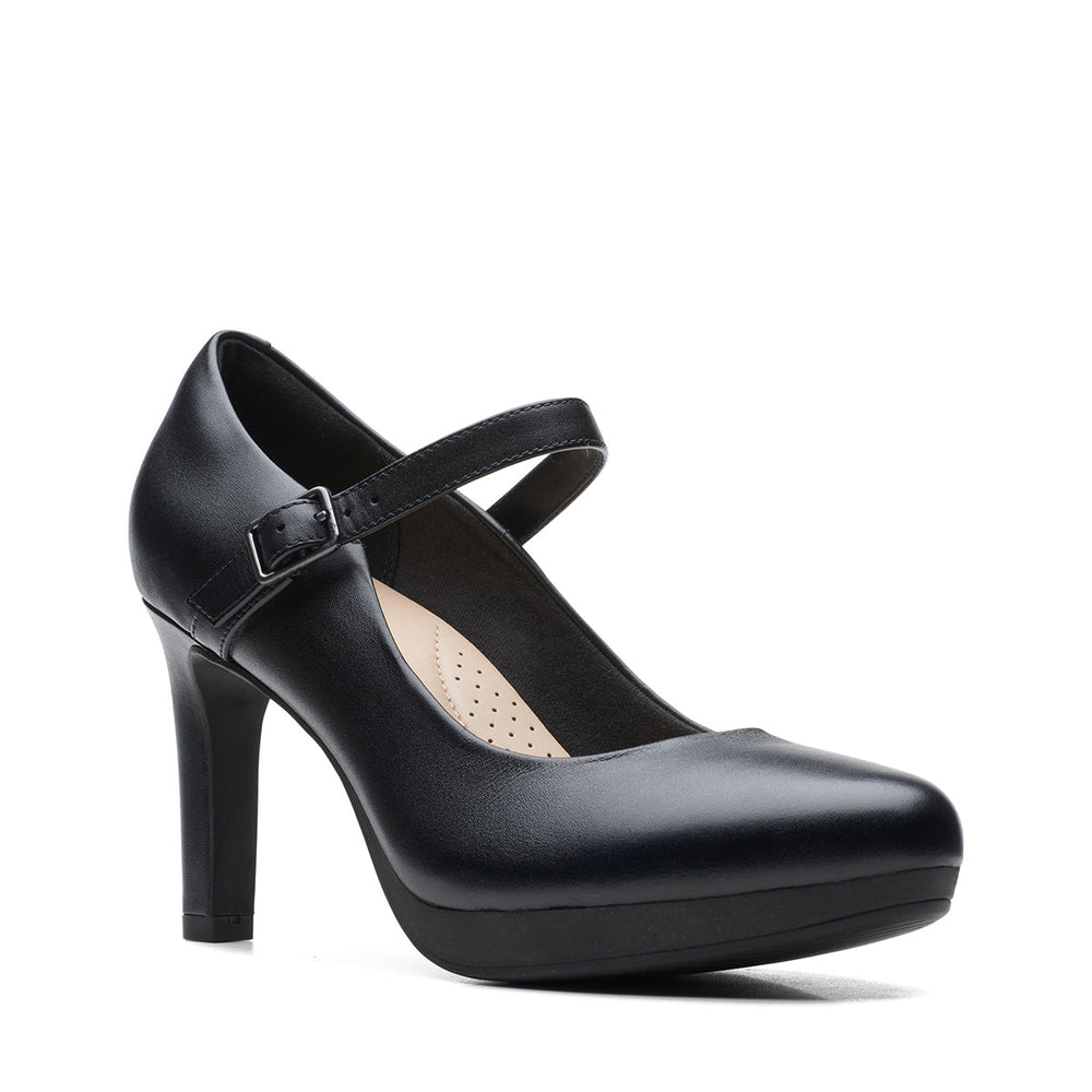 Clarks Ambyr Shine Black Pumps, Dress Heels, Breathable material Women's Shoes. Style #26157784