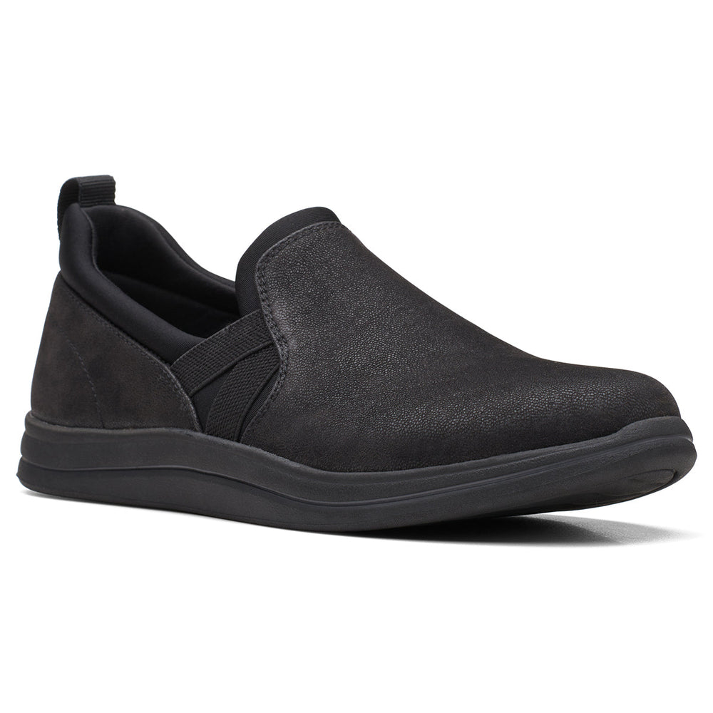 Clarks Breeze Bali Black Women's Sneakers, Running Shoes, elastic easy on/off. Style #26168954