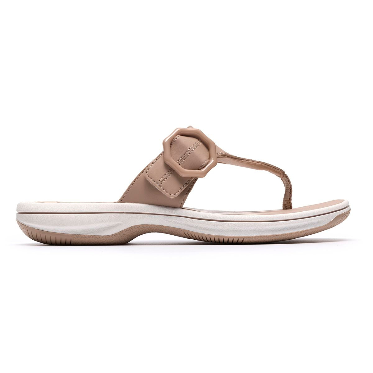 Clarks Breeze Cove Women's Thong Sandals in Sand