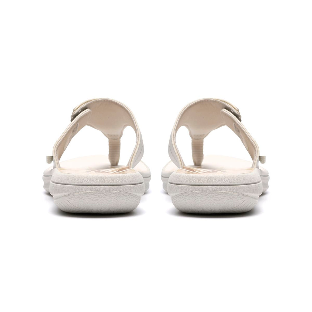Clarks Breeze Cove Women's Thong Sandals in Off White
