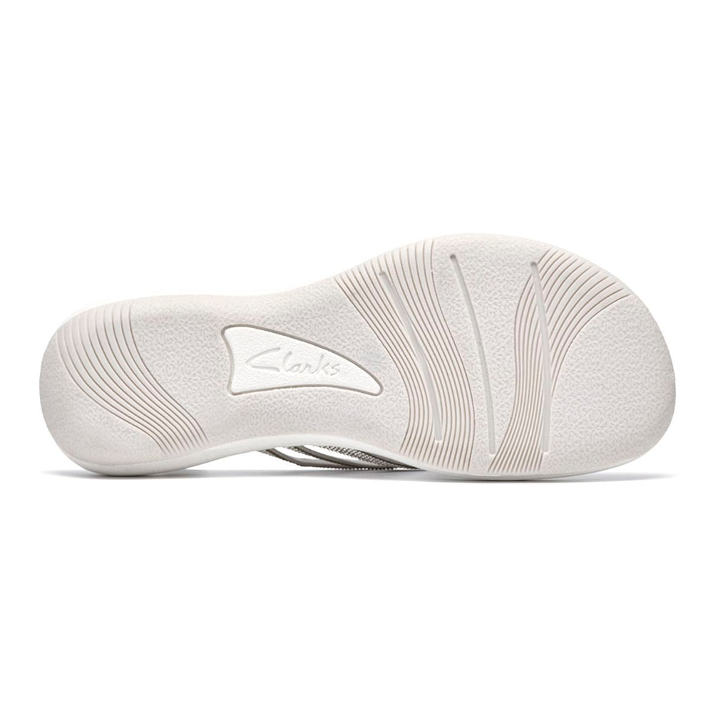 Clarks Breeze Gem Women's Thong Sandals in Silver