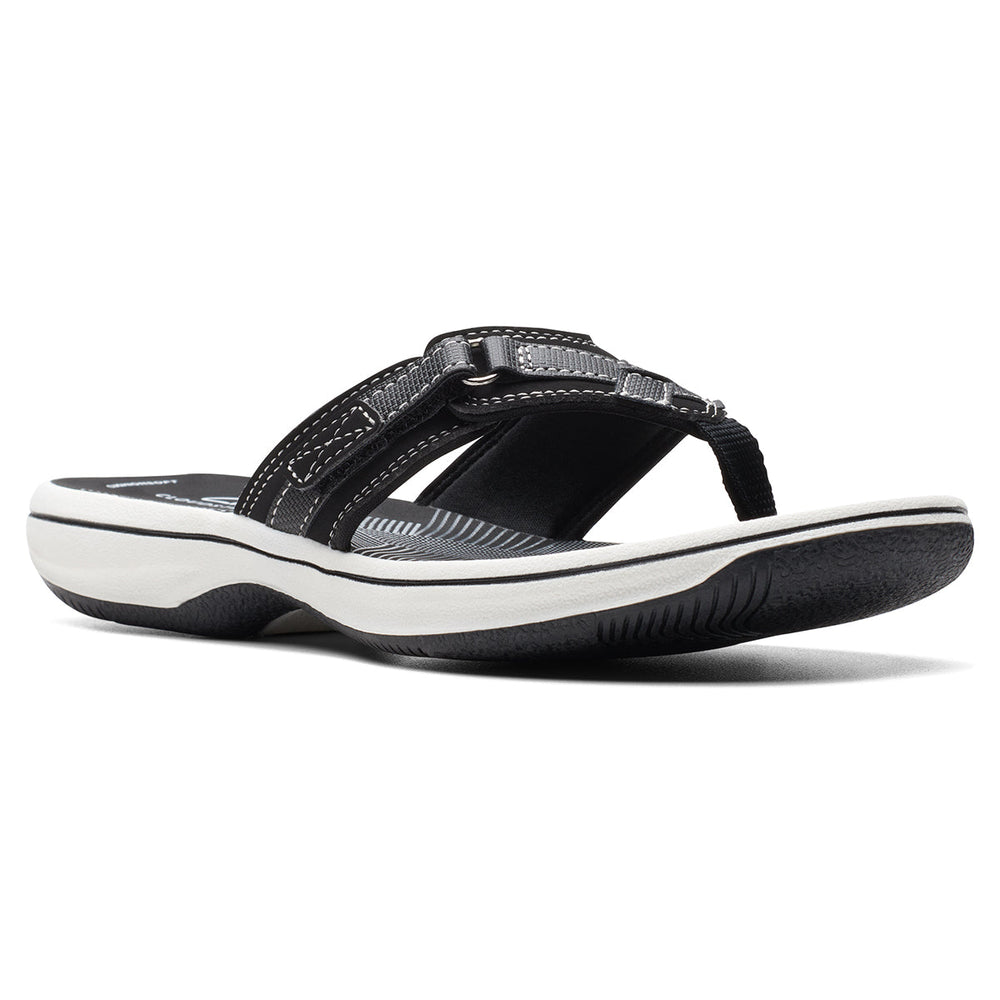 Clarks Breeze Bali Black, Women's Flip Flops Toe Thongs – Style #26168954
