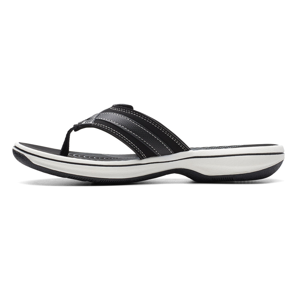 Clarks Breeze Sea Women's Thong Sandals in Black