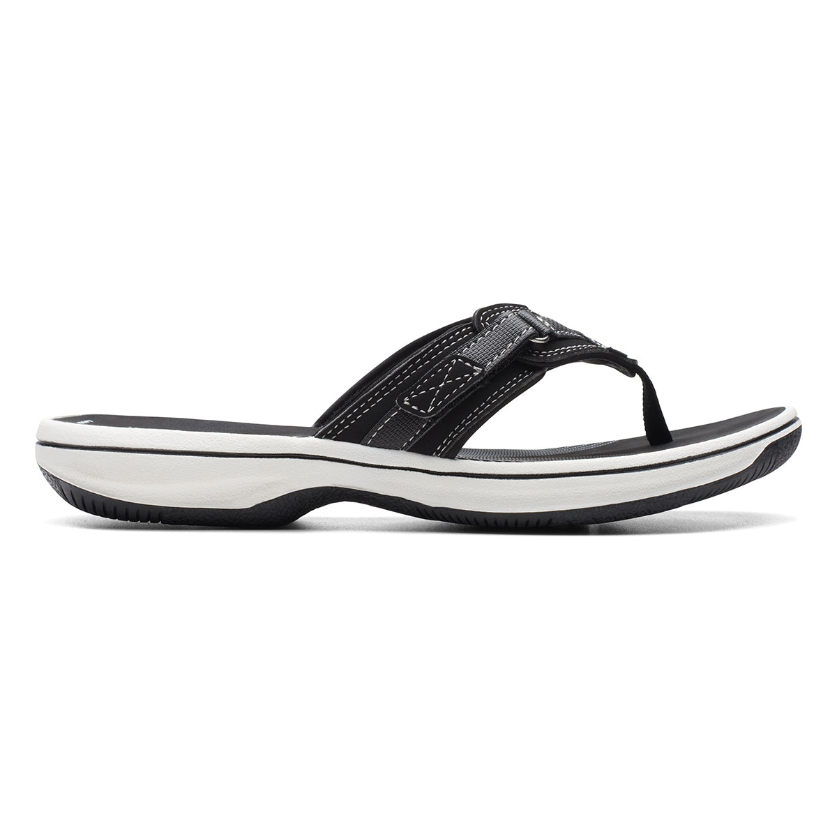 Clarks Breeze Sea Women's Thong Sandals in Black