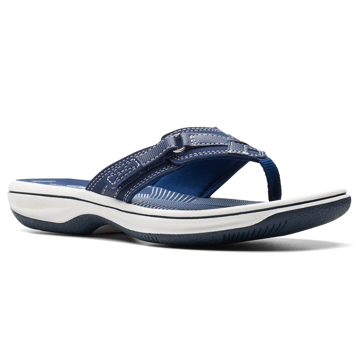 Clarks Sea Breeze Navy Women's Flip-Flop Sandals Style #26125506 So comfy