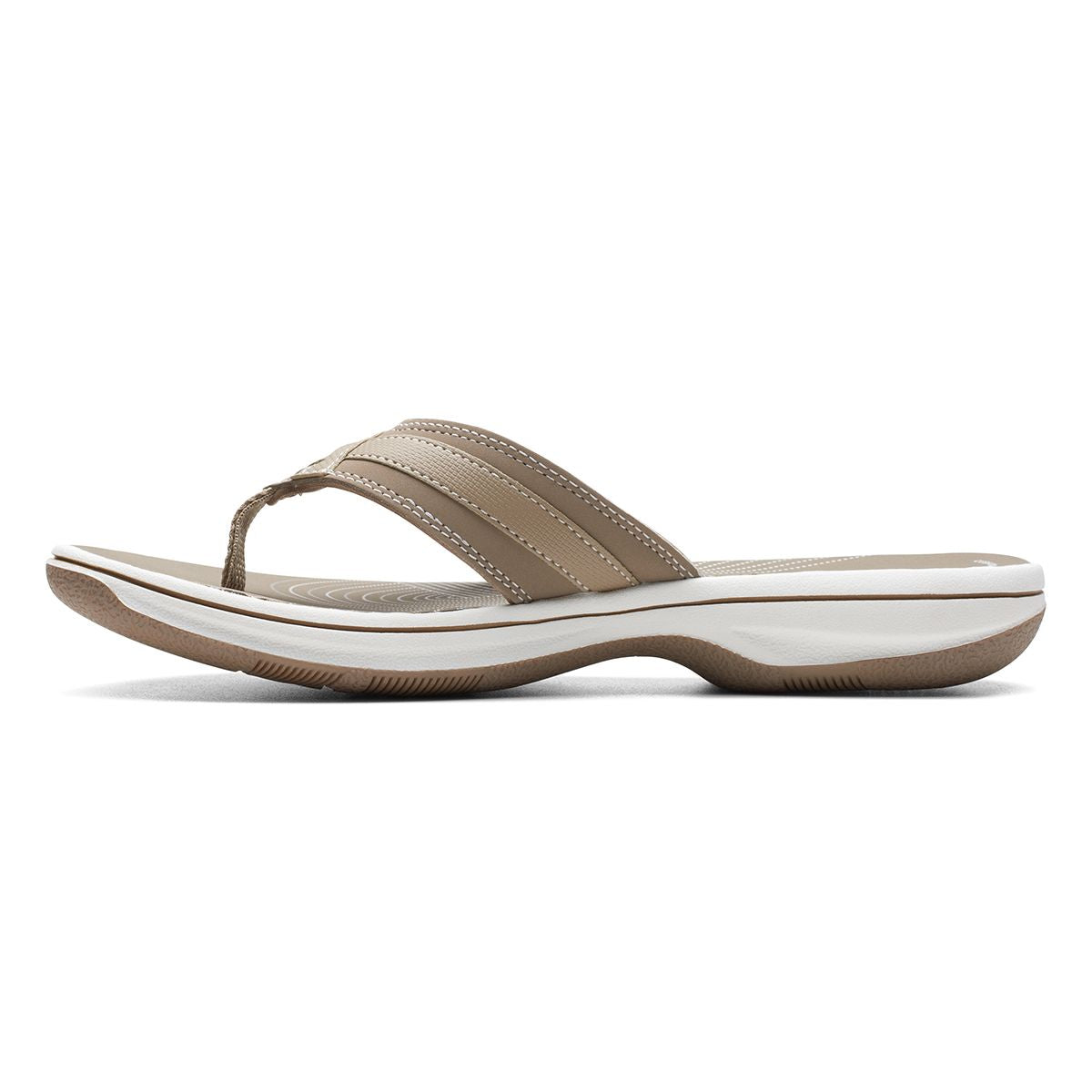 Clarks Breeze Sea Women's Thong Sandals in Taupe