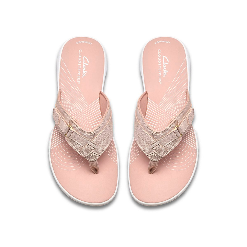 Clarks Breeze Sea Women's Thong Sandals in Dusty Rose