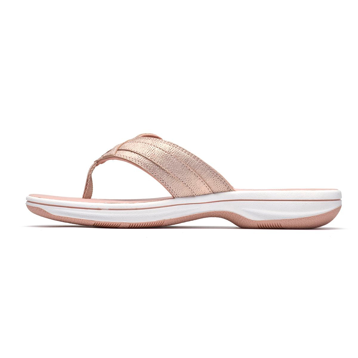 Clarks Breeze Sea Women's Thong Sandals in Dusty Rose