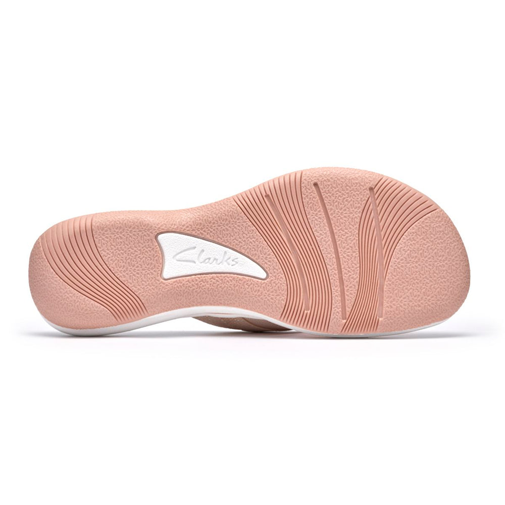 Clarks Breeze Sea Women's Thong Sandals in Dusty Rose