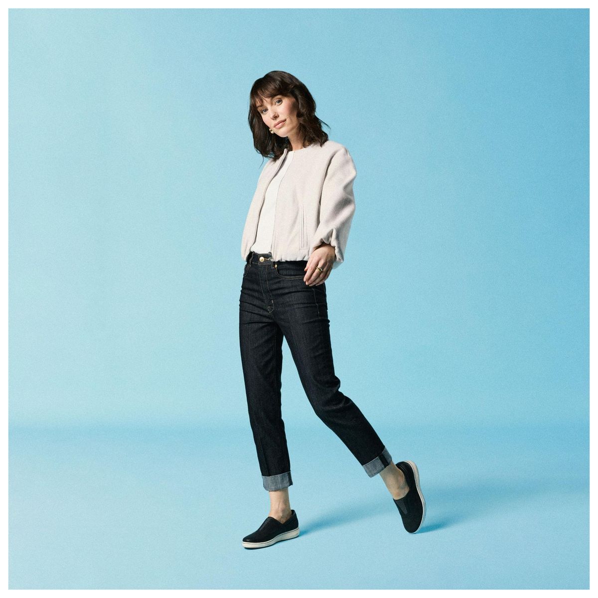 Clarks BreezeSky Ria Women's Sneaker in Black/White