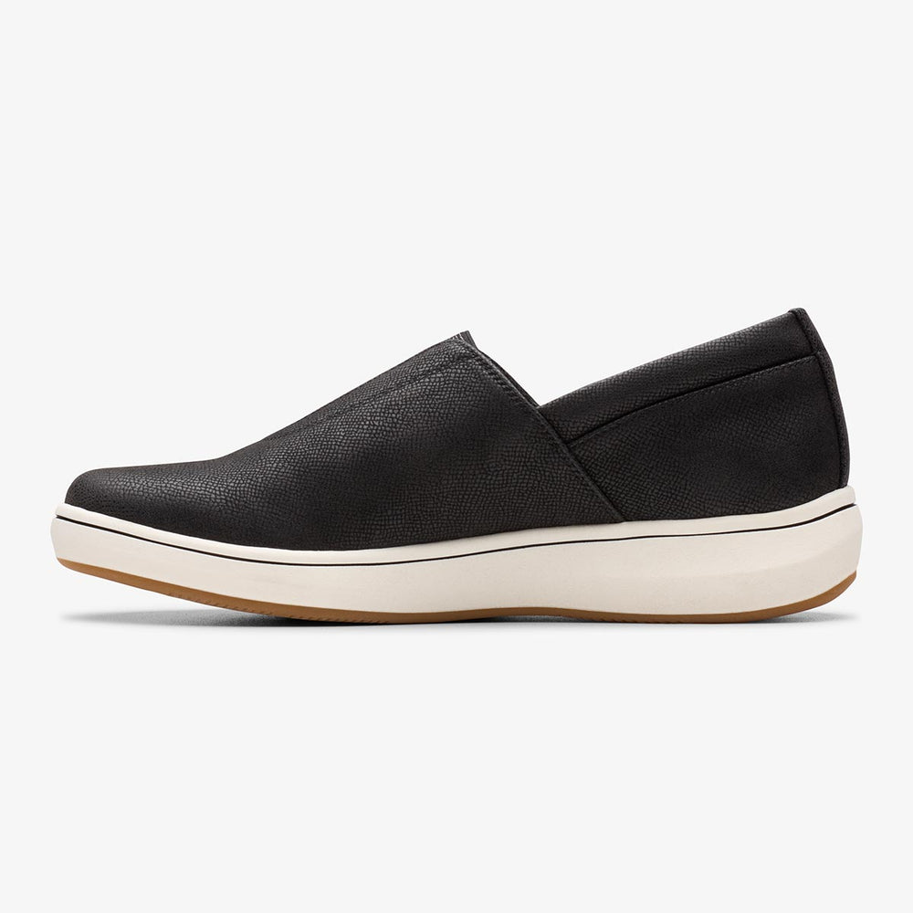 Clarks BreezeSky Ria Women's Sneaker in Black/White