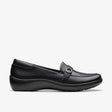 Clarks Cora Amanda Women's Loafer in Black. Smooth Leather dress Shoes. Style #26179580