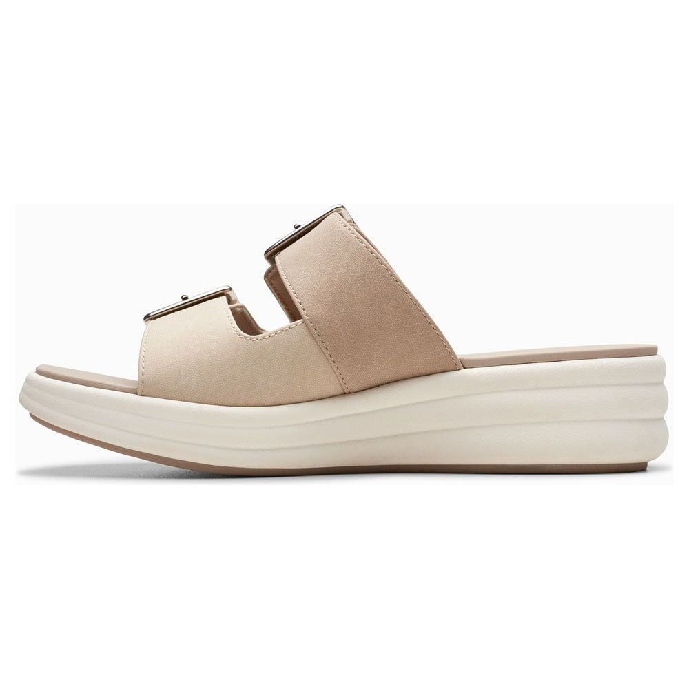 Clarks Women's Drift Buckle Wedges in Sand