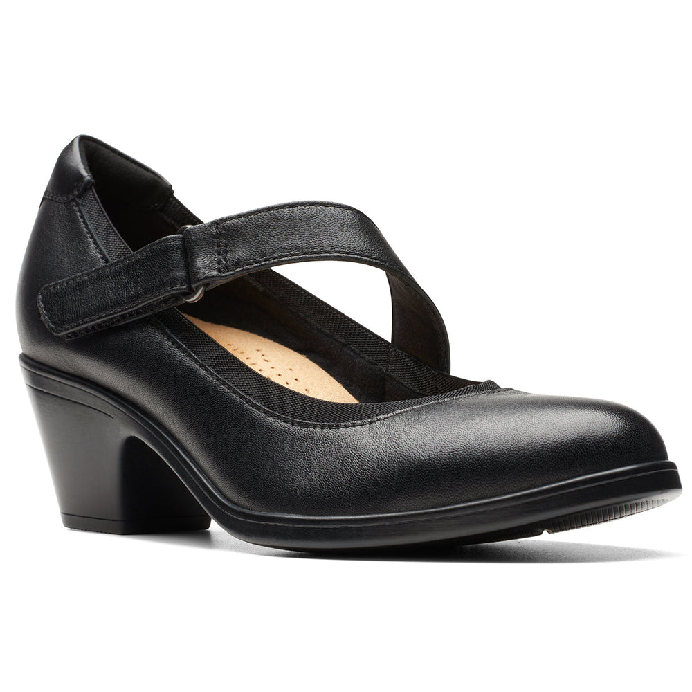 Women's Clarks Emily 2 Mabel Black comfort shoe, Style #26174082