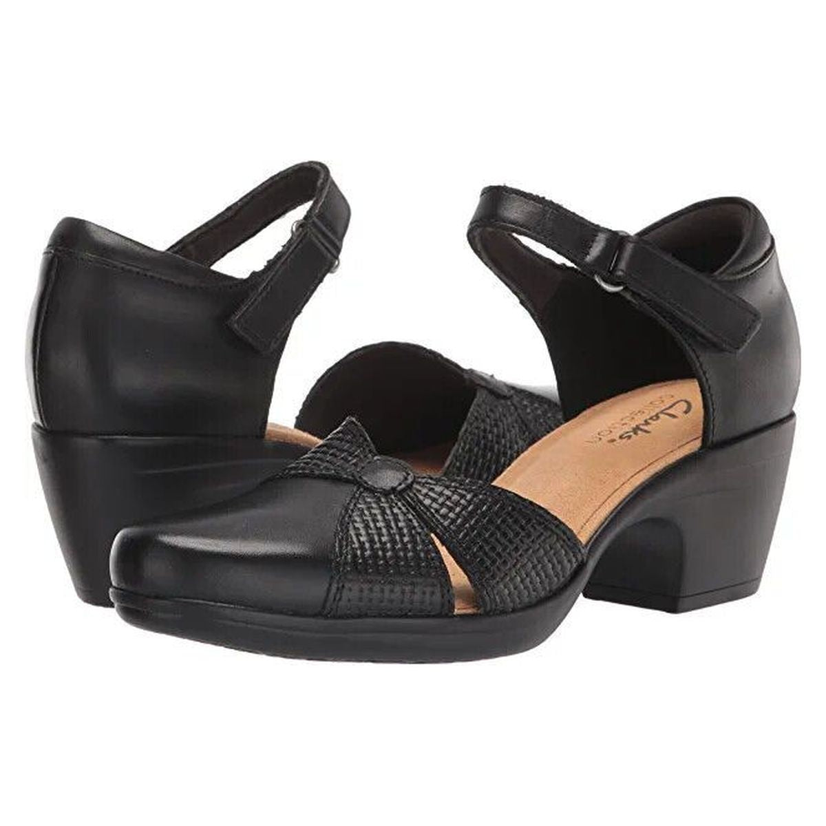 Clarks Emily Rae Leather Pump in Black