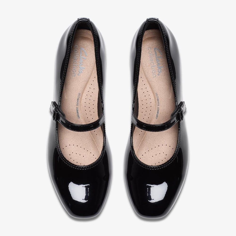 Clarks Women's Iridessa Rae in Black Patent