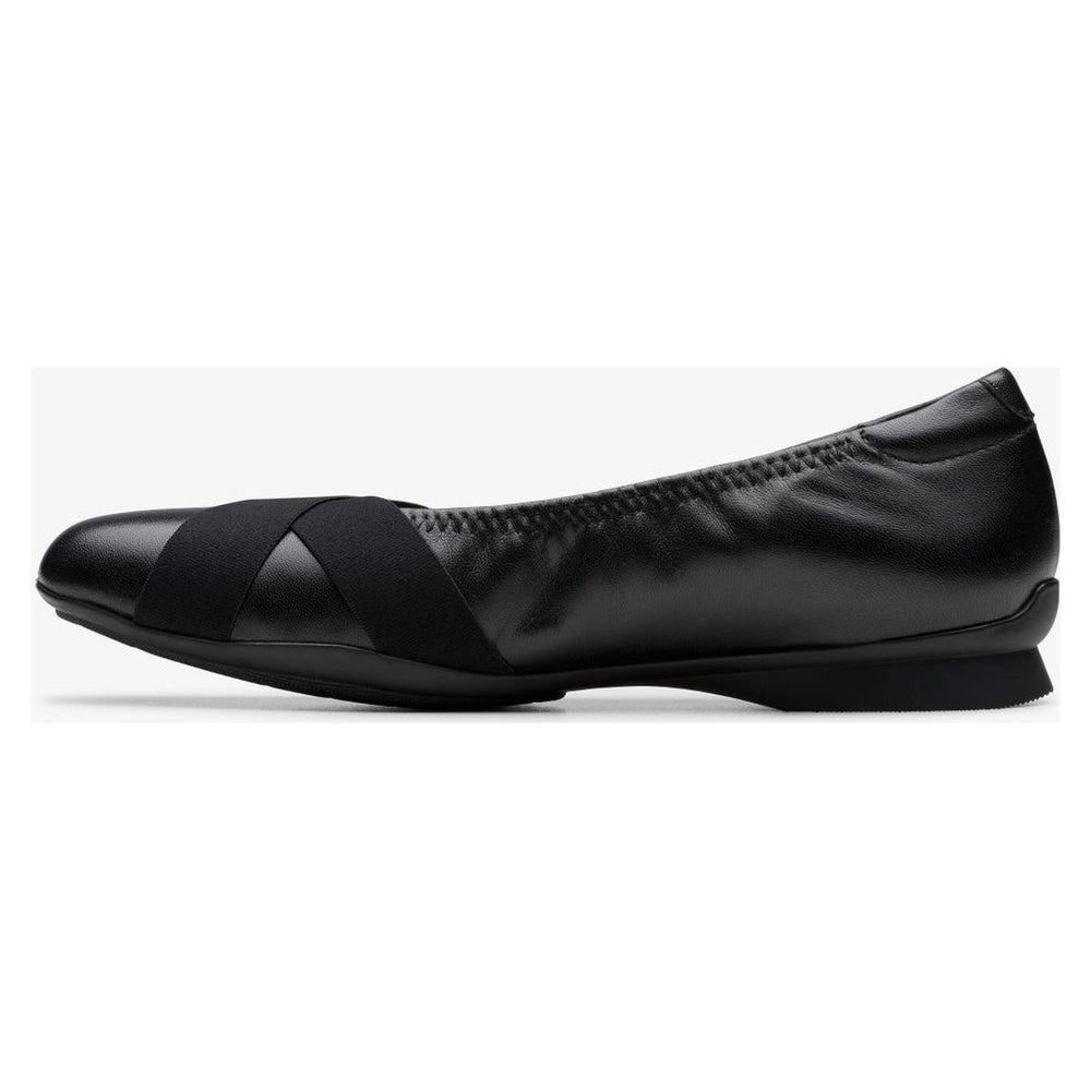 Clarks Jazmynn Gem Women's Leather Ballerina Slip-Ons - Black