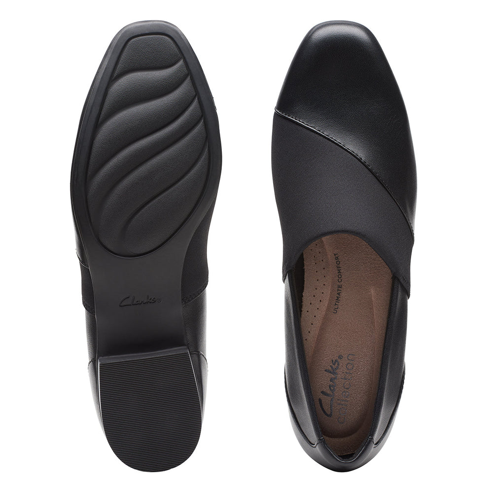 Clarks Juliet Slip On Women's Dress Heel in Black