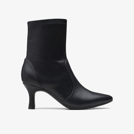 Clarks Kataleyna Bay Women's Dress Boots in Black. Black boots leather kitten heel. Style #26180025