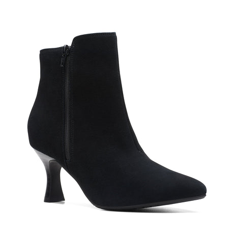 Clarks Kataleyna Glow Women's Ankle Boot in Black. Sleek black boots side zipper. Style #26174279