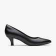 Clarks Kepley Vine Womens Dress Pump in Black, kitten heel low shoe in black. Style #26179996