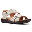 Clarks Kitly Ave Flat Women's Sandals in Off White, Strappy Comfortable Sandals Style #26177306