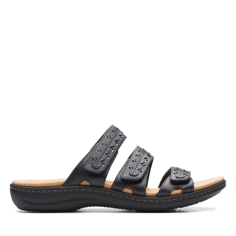 Clarks Laurieann Cove Women's Casual Sandals in Black, comfortable strappy summer shoes, Style #26164834