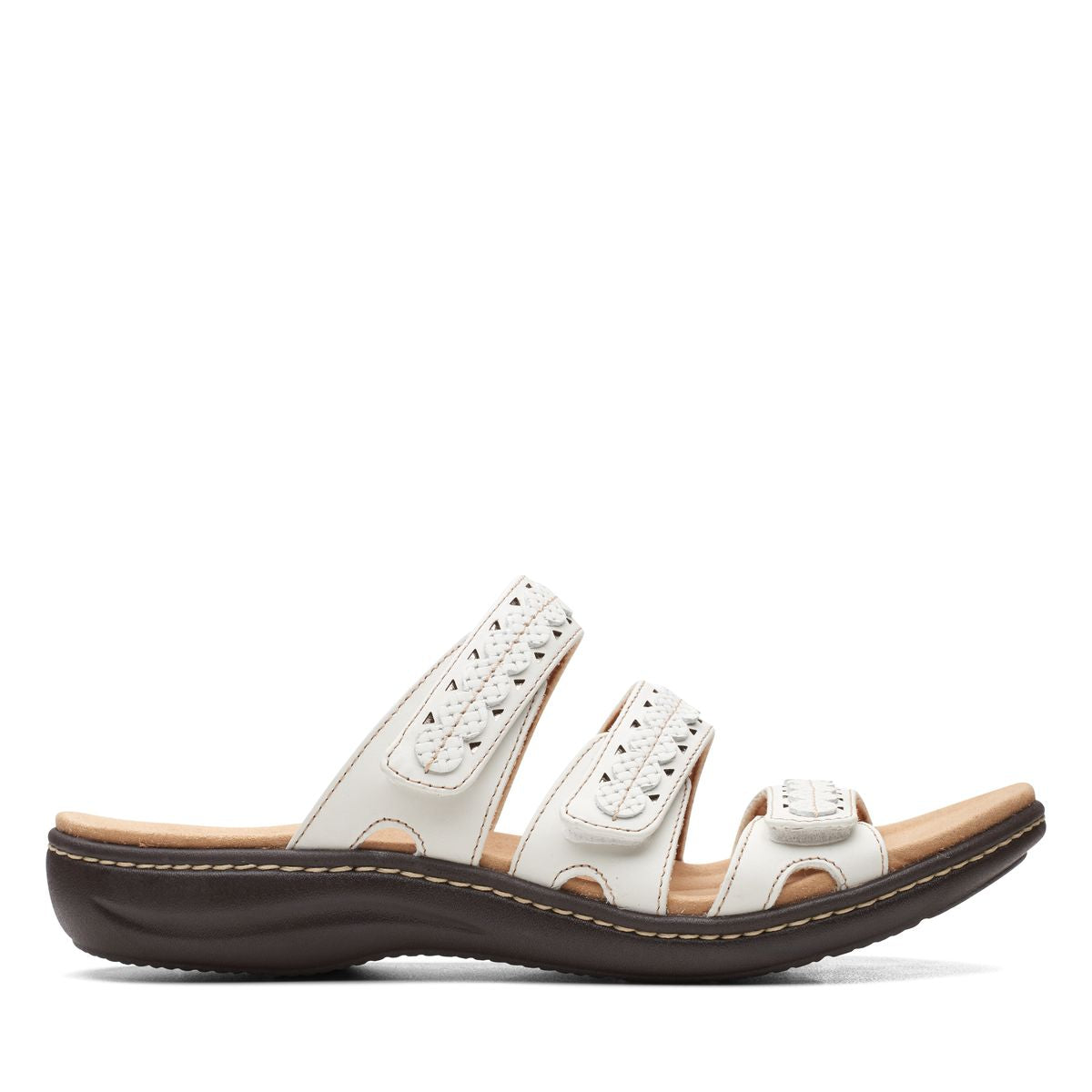 Clarks Laurieann Cove Women's Casual Sandals in White, Decorated strappy sandals, Style #26164834